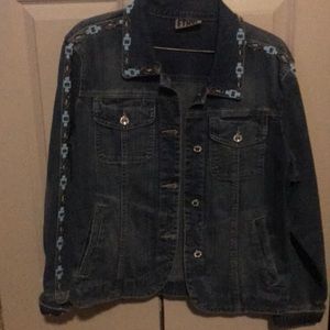 Ethyl beaded Jean Jacket